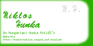 miklos hunka business card